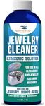 NORTHWEST ENTERPRISES Jewelry Cleaner, Ultrasonic Jewelry Cleaner Solution - Cleans Gold, Silver, Platinum, Diamonds, Non-Porous, & Semi-Precious Jewelry (8 Ounce)