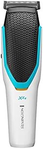 Remington Power-X Series X4 Hair Clipper, HC4000AU, Cordless Rechargeable Hair Trimmer, 33 Length Settings (0.5-35mm), 3 Comb Attachments, Premium Self-Sharpening Blades - White and Blue
