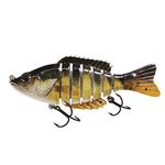 Lucky Strike Bait Works Live Series Swim Baits for Pike, Bass, Walleye, and Musky, Designed in Canada (Size 3, Yellow Perch)