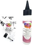 Art Glitter Glue Designer Dries Clear Adhesive 2 oz with Ultra Fine Metal Tip