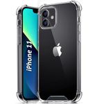 naykodi Hard Back Shock Proof Silicone Bumper Cover Case for Apple iPhone 11 (TPU+Polycarbonate | Transparent)