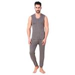 HAP Men's Quilted Thermal Set: Sleeveless Mega Top and Trouser / 1 Set/Dark Grey/Premium Winter Innerwear