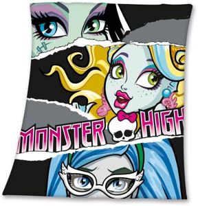 Herding Monster High Coperta Plaid, Polyester, Multicolore, 130 x 160 cm