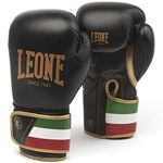 LEONE 1947, Boxing Gloves, Unisex Adult, Black, 10 OZ, GN039