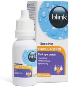 Blink Intensive Triple Action Eye Drops for Dry,Tired and Irritated Eyes - Moisturising Eye Drops with Liposomes, Hyaluronate and Vitamin E, Suitable for Contact Lens Users,Refreshing Eye Drops,10 ml