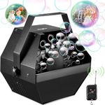 Bubble Machine, Wireless Bubble Maker Toy with Over 800+ Bubbles Per Minute, Theefun Plug-in Kids Remote Control Bubble Blower Machine for Parties Wedding Birthday-Indoor & Outdoor Use with AC Adapter