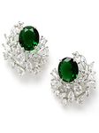 Karatcart Women Green American Diamond Stud Earrings