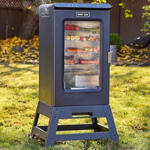 EAST OAK Ridgewood Pro 30" Electric Smoker, Smoker with Leg Kit & Glass Door, Side Wood Chip Loader, 725 Sq Inches of Cooking, Digital Control, Night Blue