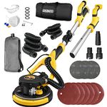 Drywall Sander, 6.5-amp Powerful Electric Drywall Sander with Vacuum, 99.5% Dust Removal, 7 Variable Speed, 900-1800RPM, Dustless Floor Sander with 26’ Power Cord for Popcorn Ceiling etc