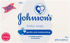 Johnson's Baby Gentle Moisturising Baby Soap Bar Twin Pack 2 x 95g| Formulated with moisturisers| Gently cleanses & helps maintain healthy looking skin