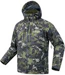 NEW VIEW Lightweight Rain Jackets for Men Waterproof with Hood - Packable Outdoor Camo Hardshell Stretch Jacket, Camo All-around, Medium