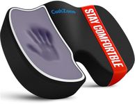 CushZone Seat Cushion Office Chair Cushions, Car Seat Cushion, Memory Foam Coccyx Cushion for Tailbone Pain Office Chair Car Seat Cushion, Sciatica, Coccyx, Lower Back Pain Relief (Black)