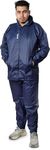 Duckback Men's Wonder Raincoat Pant Style Waterproof Rainsuit with Jacket (Navy Blue, XL)