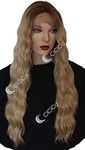 CiCiCa - “Olivia”, Lace Front Wigs, 28 Inches Long Loose Curly Wig, Ombre Brown Roots to Mixed Blonde Wig, Swiss Lace Wig, Premium Heat Resistant Synthetic Hair Replacement Wigs for Women.