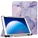 Fintie Case for iPad Air (3rd Gen) 10.5" 2019 / iPad Pro 10.5" 2017 - [SlimShell] Ultra Lightweight Standing Protective Cover with Built-in Pencil Holder, Auto Wake/Sleep, Lilac Marble