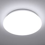 Lepro LED Kitchen Ceiling Light, 18W 1850lm Round Ceiling Lights Daylight White 5000K, 120W Equivalent, Dome, Flush Ceiling Light for Living Room, Bedroom, Office, Garage and More, φ28cm