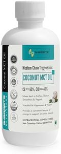Sharrets Coconut MCT Oil 250ml - Premium 60:40 C8 C10 Medium Chain Triglycerides for Optimal Health.