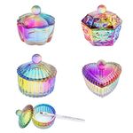 4 Pack Nails Tips Art Dappen Dish with Lid Monomer Acrylic Nail Liquid Glass Crystal Cup Tools for Professional Use and Home Use