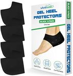 ViveSole Silicone Heel Protectors (2 Pairs) - Gel Guard for Women and Men - Moisturizing Relief for Blister, Cracked Foot, Plantar Fasciitis, Spurs - Soft Cushion Support - Protective Insert Sleeve