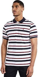 Nautica Men’s Poole Polo Shirt, White, Large