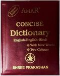 Concise Dictionary (English-English-Hindi) Small Size Pocket Dictionary For School College Daily Practice Pocket Dictionary