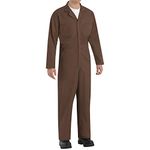 Red Kap Men's Twill Action Back Coverall, Brown, 48