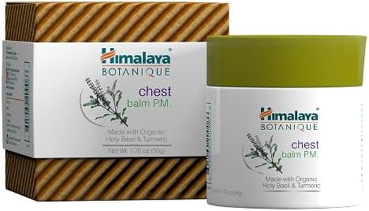 Himalaya Chest Balm with Eucalyptus, Turmeric and Holy Basil, Chest Rub for Chest & Nasal Congestion Relief, 1.76 oz (50 gm)