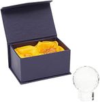 Juvale Golf Trophy - Sports Award Trophy Small Optical Crystal Golf Ball Trophy with Separable Base Stand, Includes Gift Box, 5.1 x 6.6 x 5.1 cm