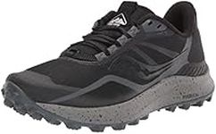 Saucony Women's Peregrine 12 Trail Running Shoe, Black/Charcoal, 9 UK