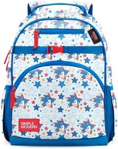 Simple Modern Large SEGA Sonic the Hedgehog Kids Backpack for School Girls and Boys | Elementary Backpack for Teen | Fletcher Collection | Kids - 16" tall | Sonic Stars