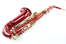 Kadence Alto Saxophone Red Gold, Case, Mouthpiece, Polishing Cloth, Cleaning Rod And White Gloves KXRD