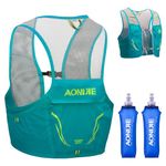 TRIWONDER Hydration Vest 2.5L Ultra Trail Running Backpack Hydration Pack Marathon Vest Lightweight Outdoor Hiking Cycling Daypack (Light Blue - with 2 Soft Water Bottles, M/L - 35.4-40.2in)