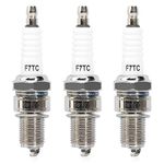 Yingshop 3 pcs Spark Plug F7TC Compatible for GX120 GX160 GX200 GX240 GX270 GX340 GX390 Generator Lawnmower Tractor Rototiller Water Pump Gokart Mini Bike Tillage Polishing Machine 170FF 173F