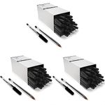 G4GADGET Pack of 150 - Medium Tip Fluent Smooth Writing Black Biro Ballpoint Pens