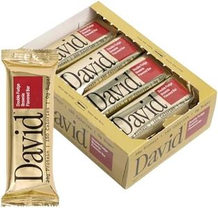David High Protein Bars - 0g of Sugar, Low Carb, Gluten Free - 28g of Protein, 150 Calories - On-The-Go Snack - Fudge Brownie Flavor, Pack of 12