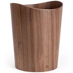 Kazai. Real Wood Waste Paper Bin Börje | Wooden Paper Basket for Office, Kids' Room, Bedroom and more | 9 liters | Walnut