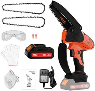 MIUI Mini Chainsaw 6 Inch,Portable Electric Chainsaw Cordless,Handheld Chain Saw Pruning Shears Chainsaw for Tree Branches,One-Hand Use Electric Chainsaw, Handheld Chainsaw for Tree Trimming