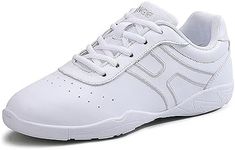 Cheerleading Shoes Cheer Shoes for Women Youth Girls Flats Tennis Walking Dance Trainers White 34