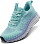 Women's Orthopedic Slip On Running Shoes: Plantar Fasciitis Hammer Toes High Arch Supportive Neuropathy Heel Spur Walking Shoes, Lightweight Stylish Hiking Gym Camping Sneakers Mint Size 7.5