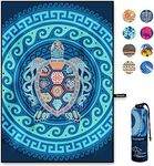 OCOOPA Microfiber Beach Towel Fast Drying, Oversize 80" x 57" Sand Free Beach Towel Super Lightweight Travel Towels for Swimming Pool, Camping, Picnic, Yoga Gym Sports (200 x 145cm)