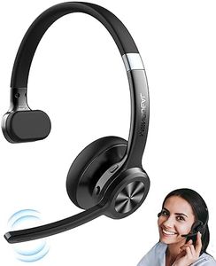 MONODEAL Trucker Bluetooth Headset, Wireless Headset with Microphone ENC Noise Cancelling & Mute Button, 30H Talk Time, Bluetooth 5.2 Headphones for Work, Office, Call Center