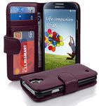 cadorabo Book Case works with Samsung Galaxy S4 in BORDEAUX PURPLE - with Magnetic Closure and 3 Card Slots - Wallet Etui Cover Pouch PU Leather Flip