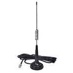 HYS 27MHz Magnetic Mount Aerial CB Antenna Compatible with Cobra Midland Uniden Maxon Portable Handheld CB Radio, Mobile Radio, Radio Scanner (BNC)