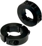 Split Axle Lock Collar 1 Inch Bore, Steel, Keyed.(2 Pack).For Go Kart & Mini Bike Axles.