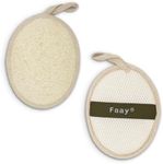 FAAY Soft Loofah Pad for Face and Body Exfoliation - Gentle and Effective Spa Treatment at Home | Prevents Ingrown Hairs, Eco-Friendly