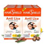 Hairshield Anti Lice Cream Wash (New Pack of 6 x 30ml) | Each Pack with New Big Lice Specialist Comb | Made with Guldaudi, Reetha & Shikakai | Effective for Kids, Men & Women | 1 Wash Formula