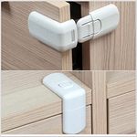 Smart Baby Safety®, (6 x Pack) Child Proof Draw & Cupboard Safety Locks, No Mess Corner Locks, Easy Installation, White