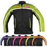 KEROZEN Bambino Children's Motorcycle Protective Jacket Breathable Sport Lightweight Motocross Kids All 4 Seasons (10 Years, Green-Bambino)