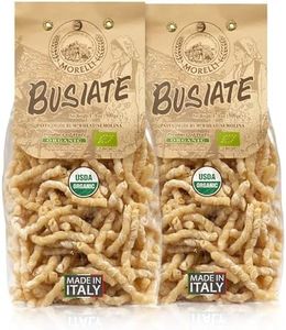 Morelli Spiral Pasta - Organic Premium Durum Wheat Semolina Italian Pasta from Italy - Protein-Rich, Ancient Grains, All Natural, Gourmet Italian - Busiate Pasta (Trofie, Gemelli) 17.6 Oz - Pack of 2