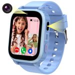 Ruopoem Kids Smart Watch Boys Girls - 4G Smart Watch for Kids GPS Tracker Watch Phone Video Call SOS Voice Chat Games School Mode Camera Alarm, KidsWatch Toy Birthday Gifts for 4-12 Years Old
